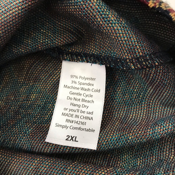 LuLaRoe Madison Pleated Skirt Navy Floral Sz 2XL - Picture 2 of 3